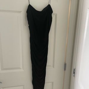 Black Ruched Dress